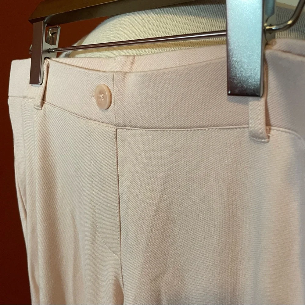 Betabrand Women’s Pale‎ Blush Pink Straight Leg Yoga Stretch Dress Fit Pants